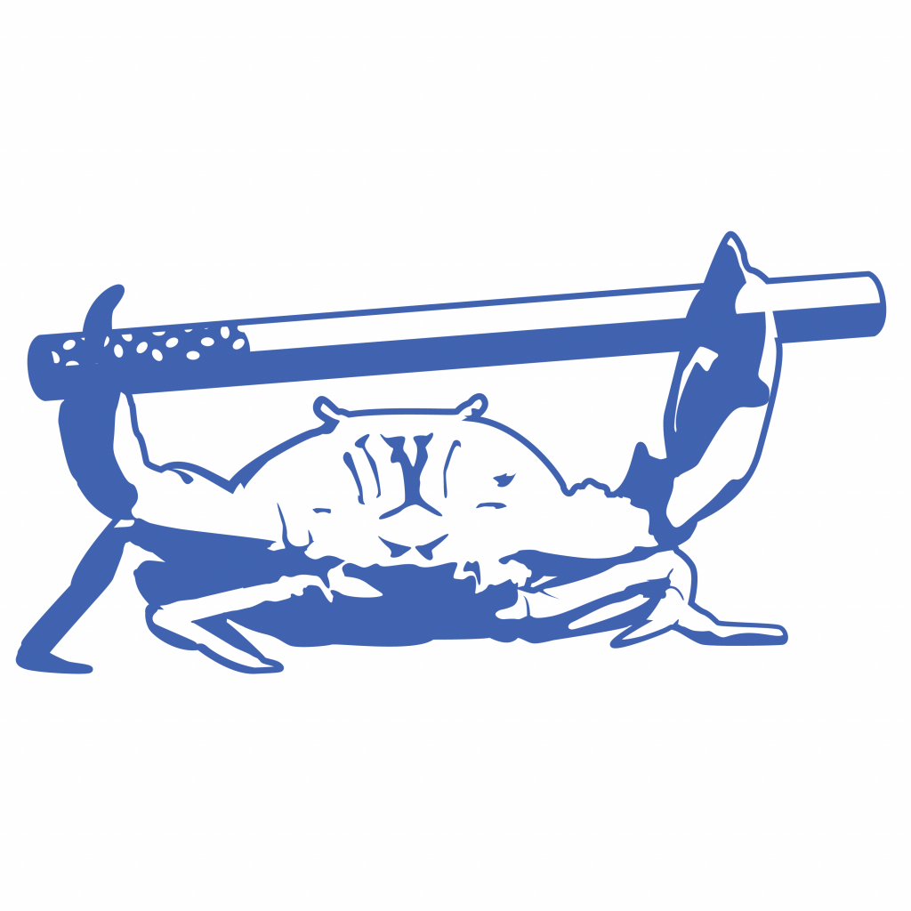 Clive the crab, with a tab.